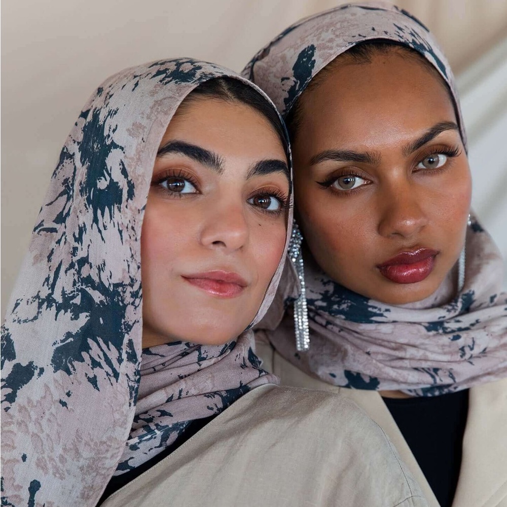 vela scarves hijab in abstract camo